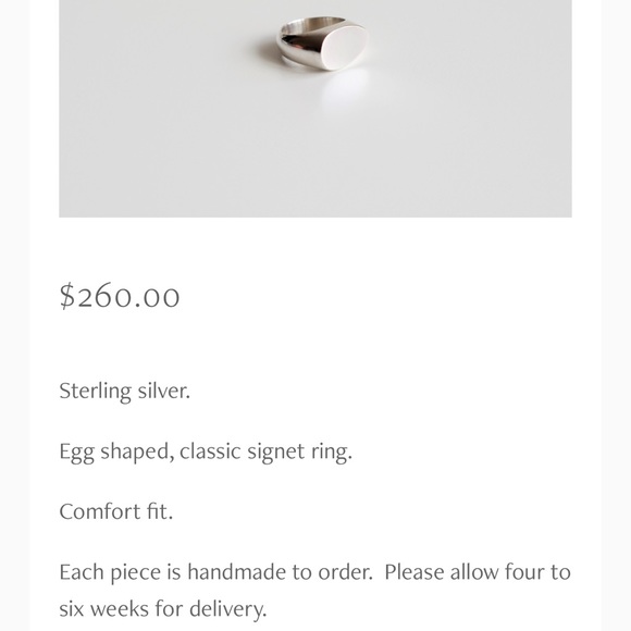 Egg Signet Ring - Picture 8 of 9